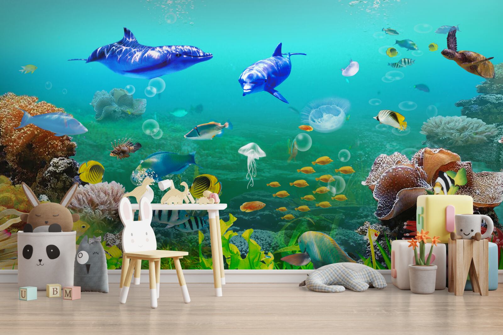 Papier peint la diversité du monde sous-marin