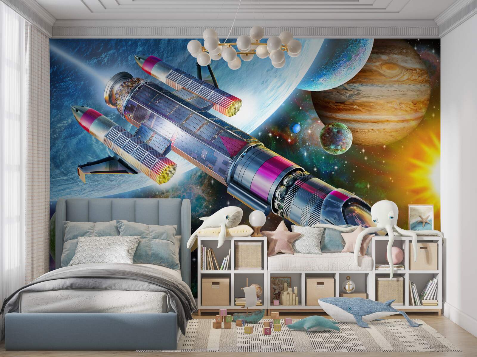 Papier peint le lancement d'un engin spatial dans l'espace