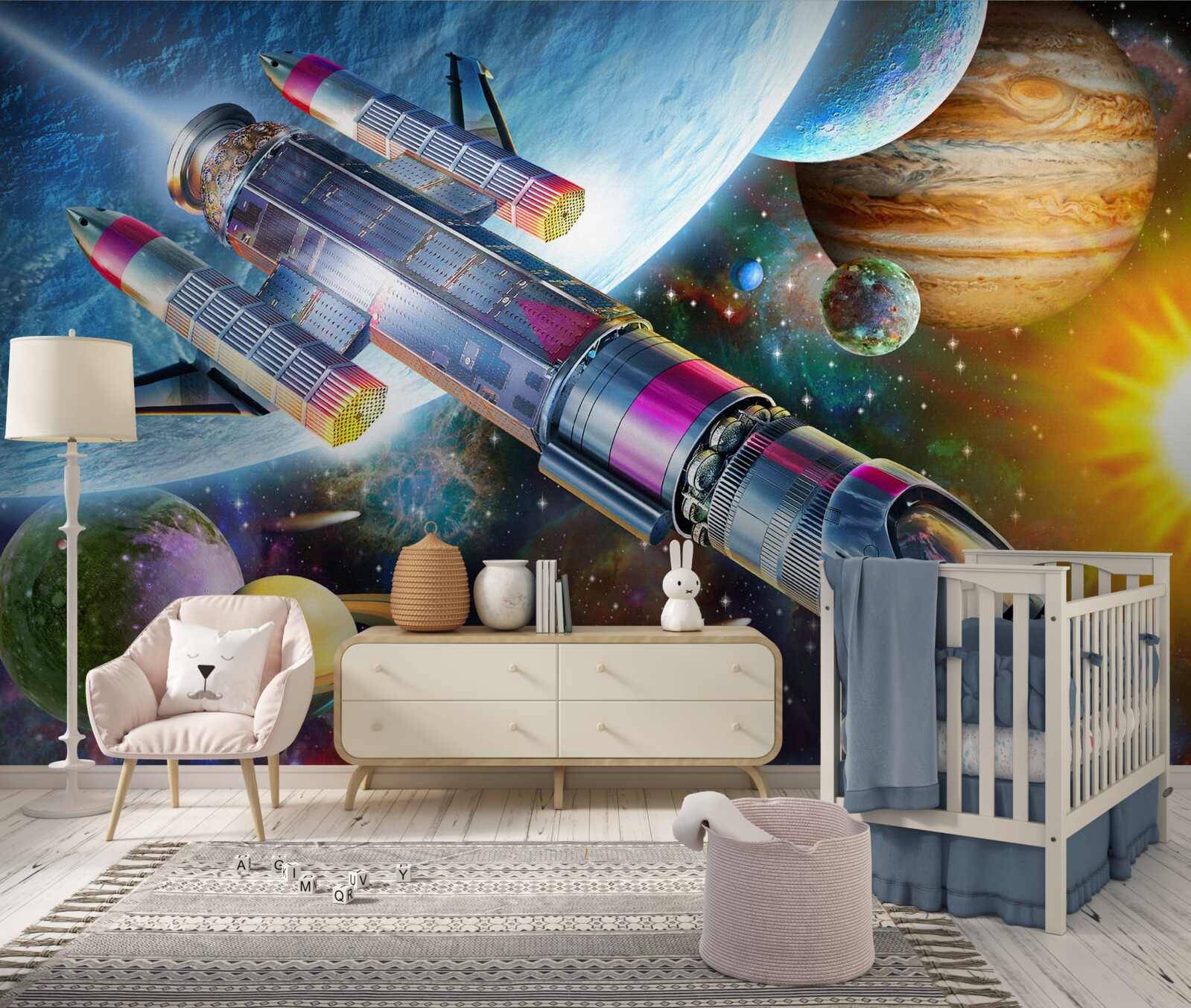 Papier peint le lancement d'un engin spatial dans l'espace