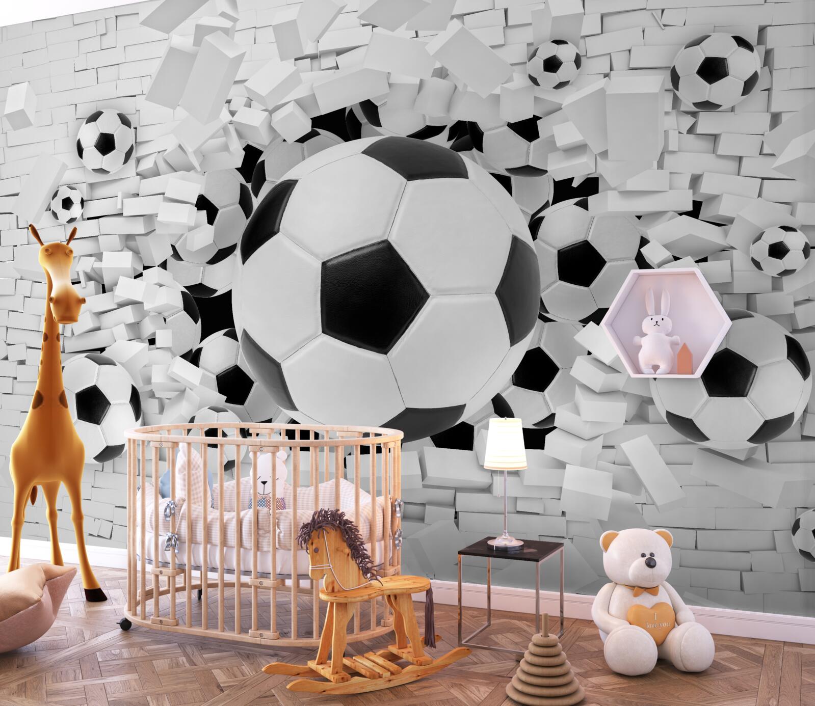 Papier peint grand nombre de ballons de football