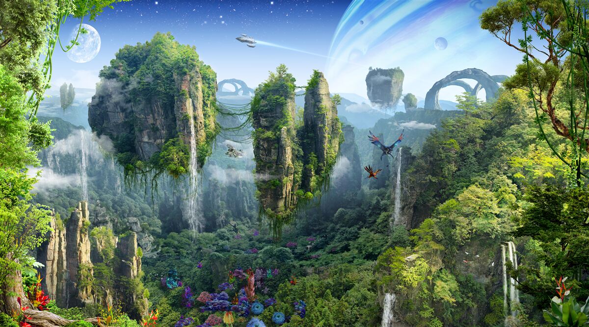 Papier peint planète magique pandora