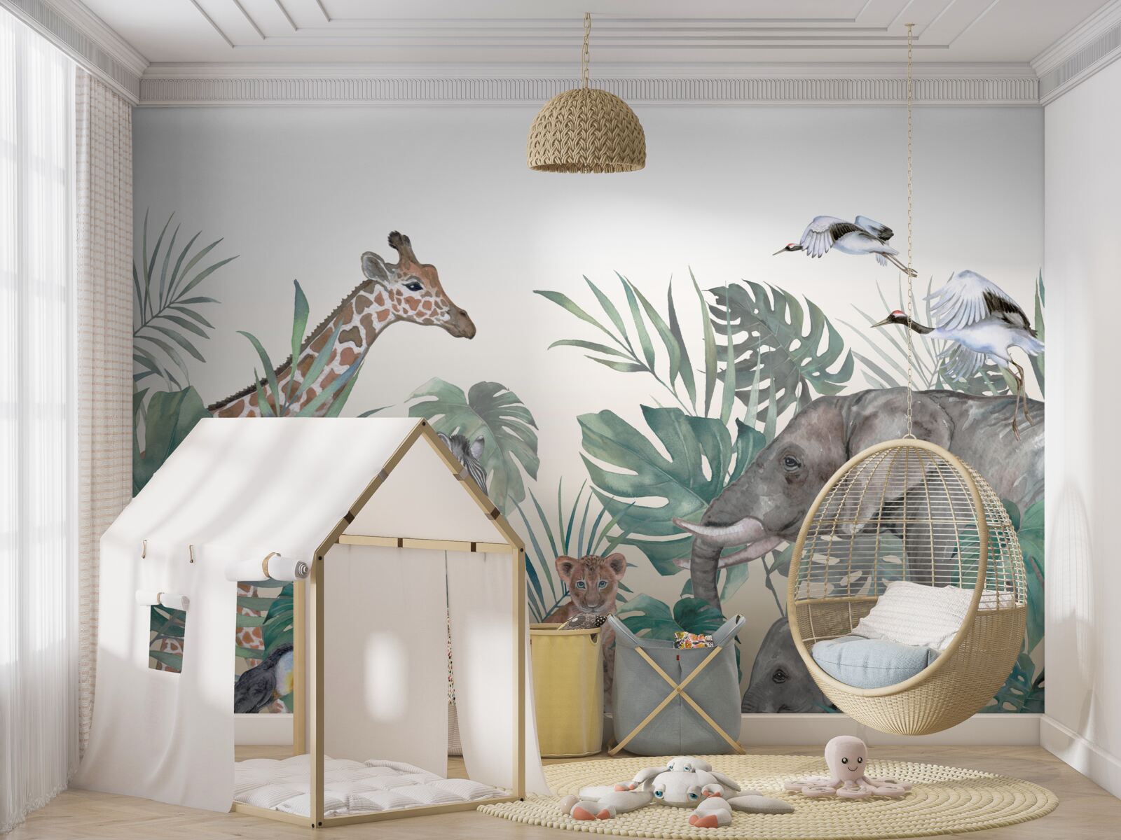 Papier peint les plantes et les animaux de la région tropicale