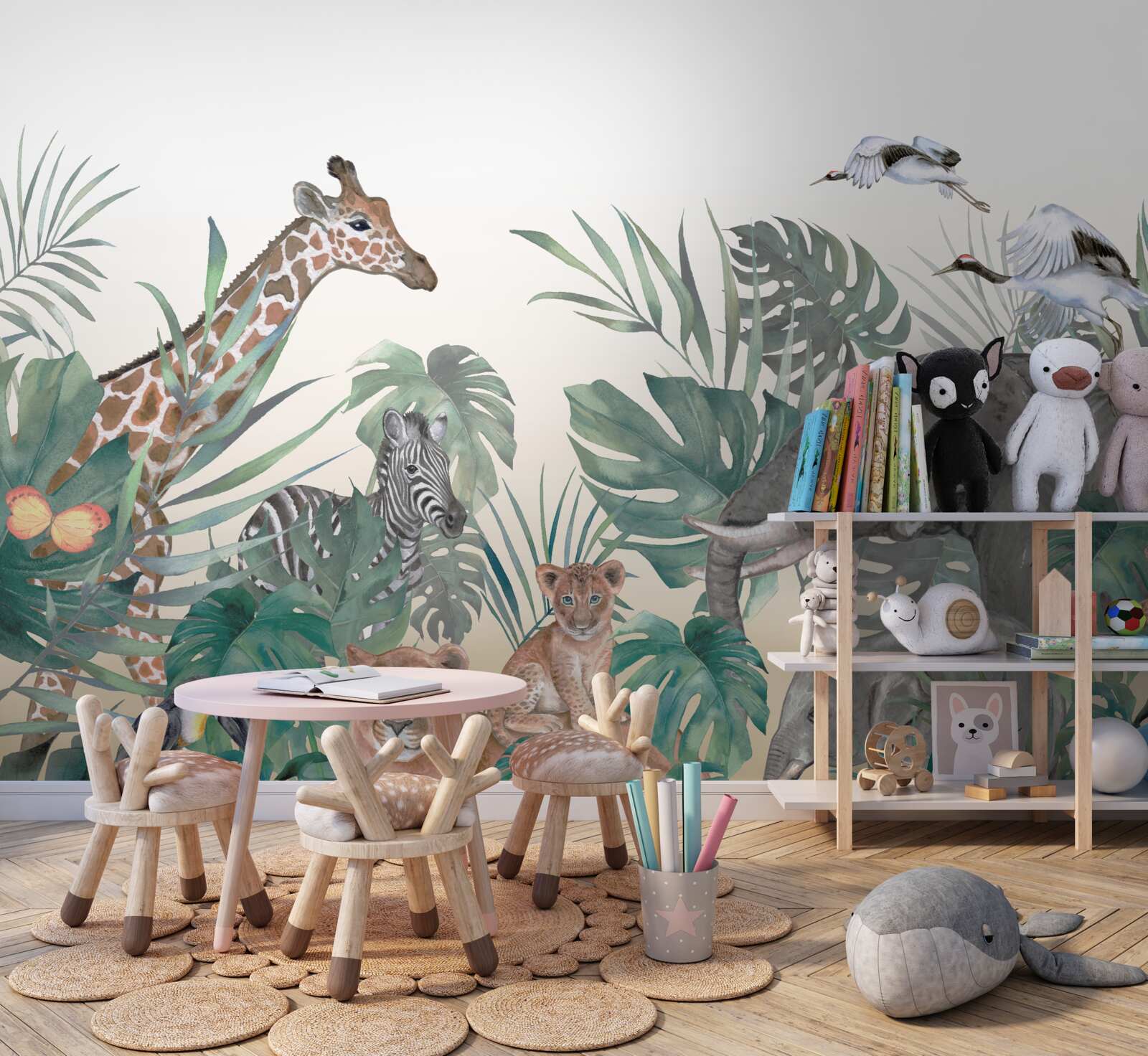 Papier peint les plantes et les animaux de la région tropicale