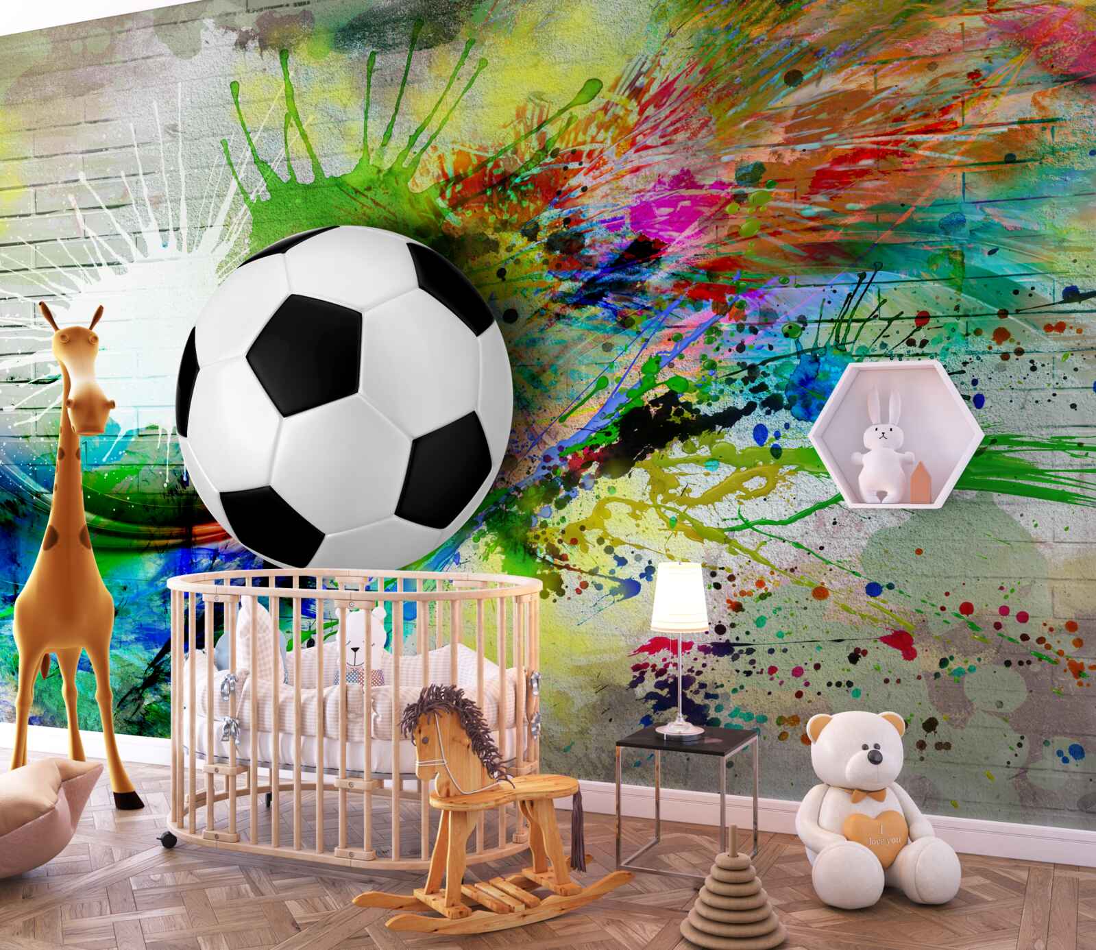 Papier peint arrière-plan luminosité accentuation football