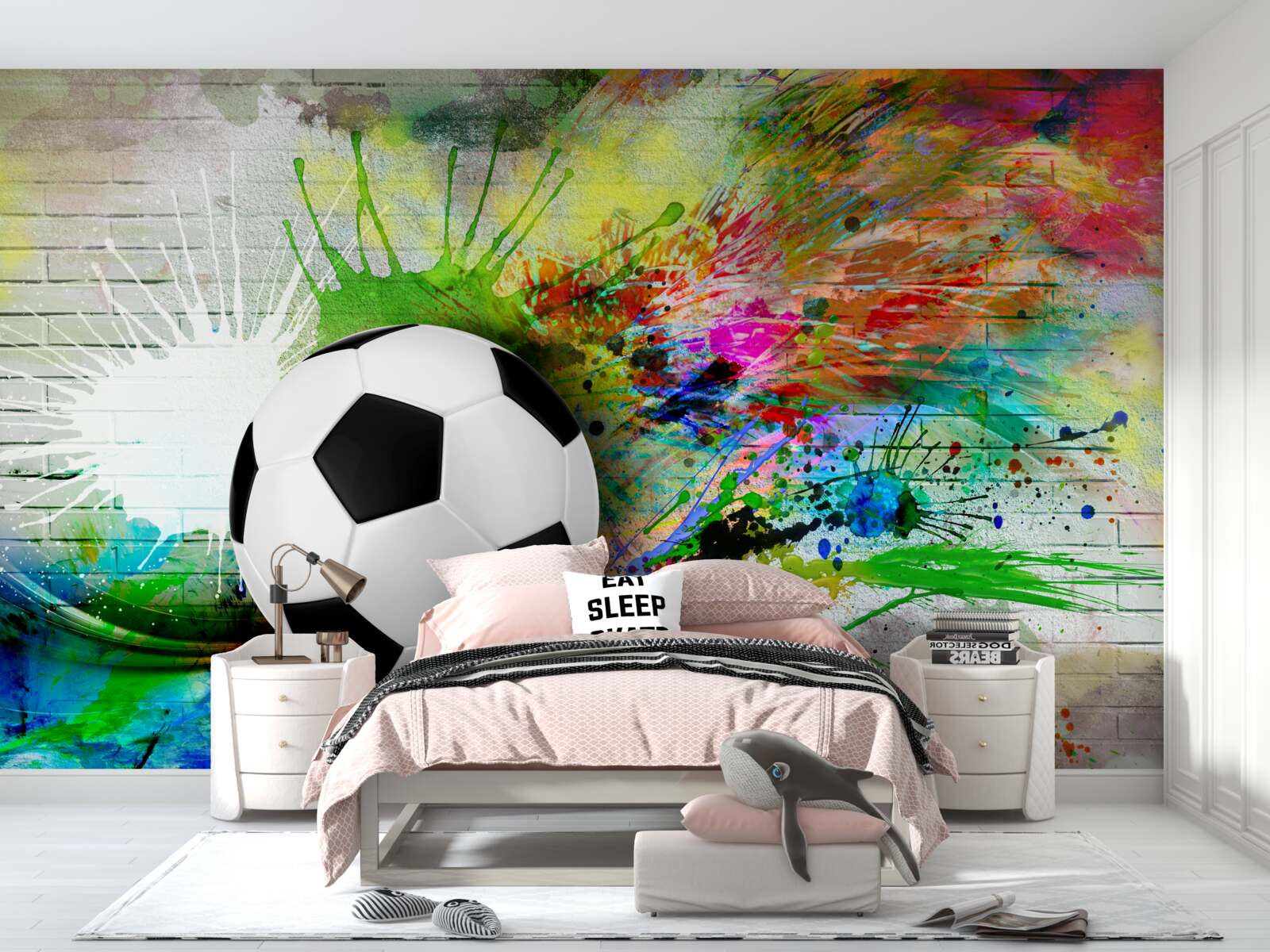 Papier peint arrière-plan luminosité accentuation football