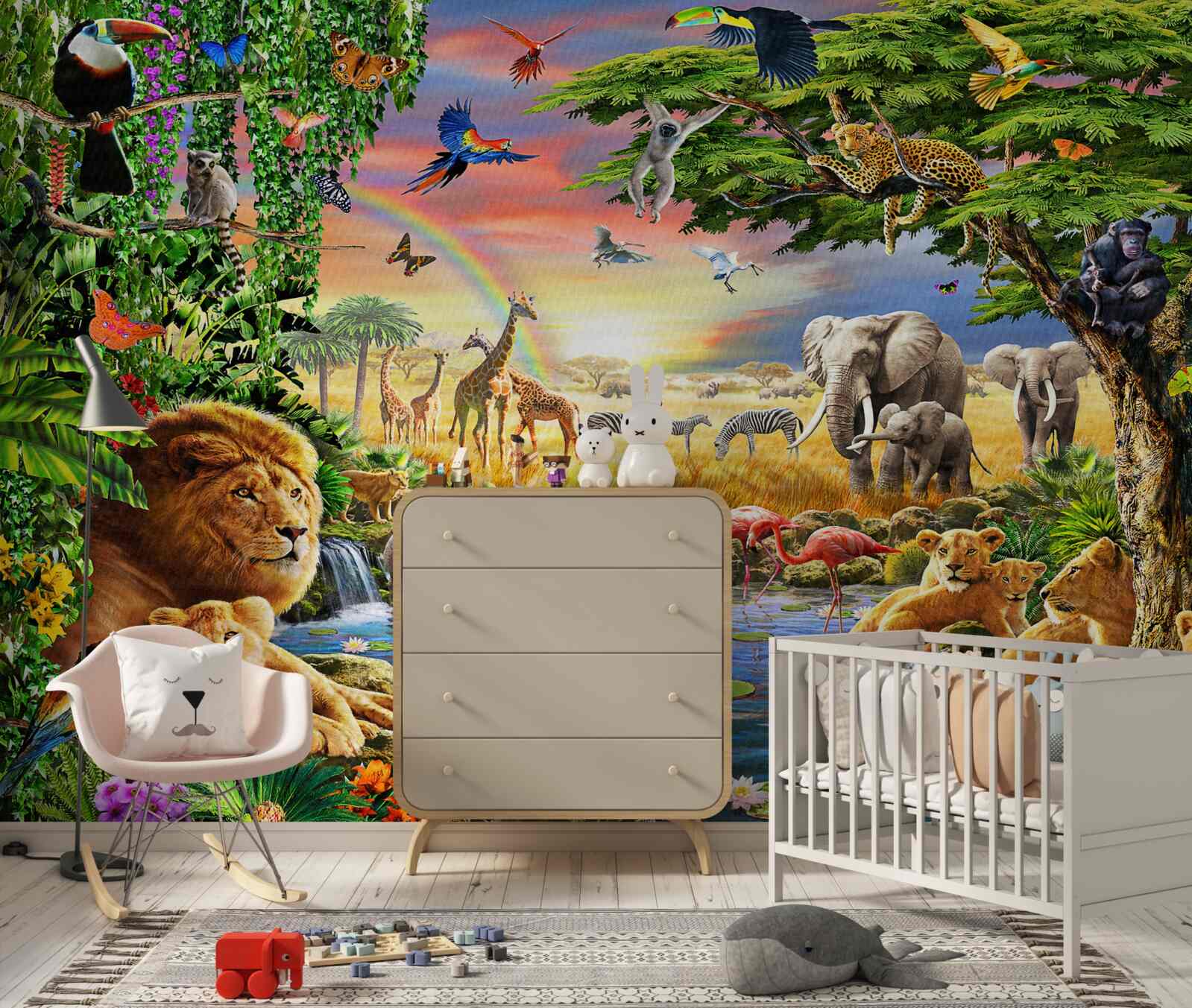Papier peint La jungle dans un livre