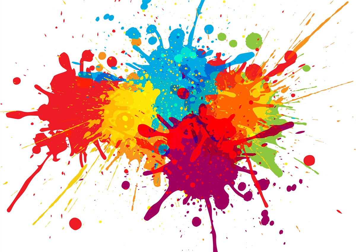 Papier peint explosion de teintes vives