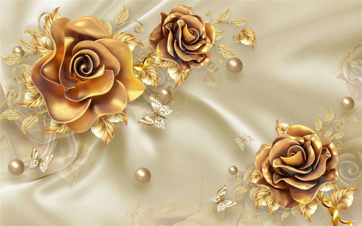 Papier peint rose brune sur fond de soie