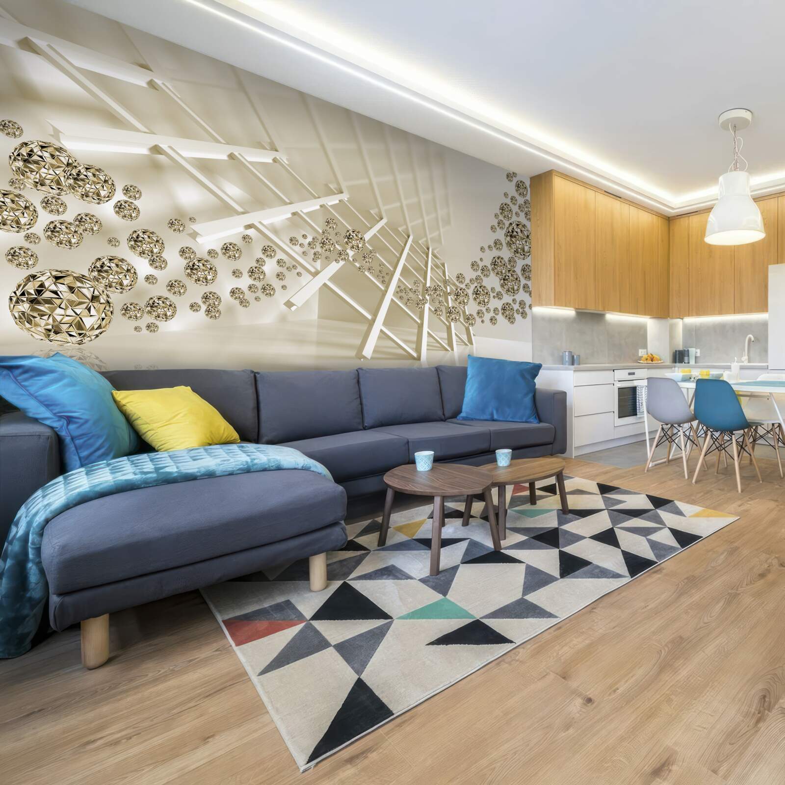 Papier peint des balles au rebond brillant