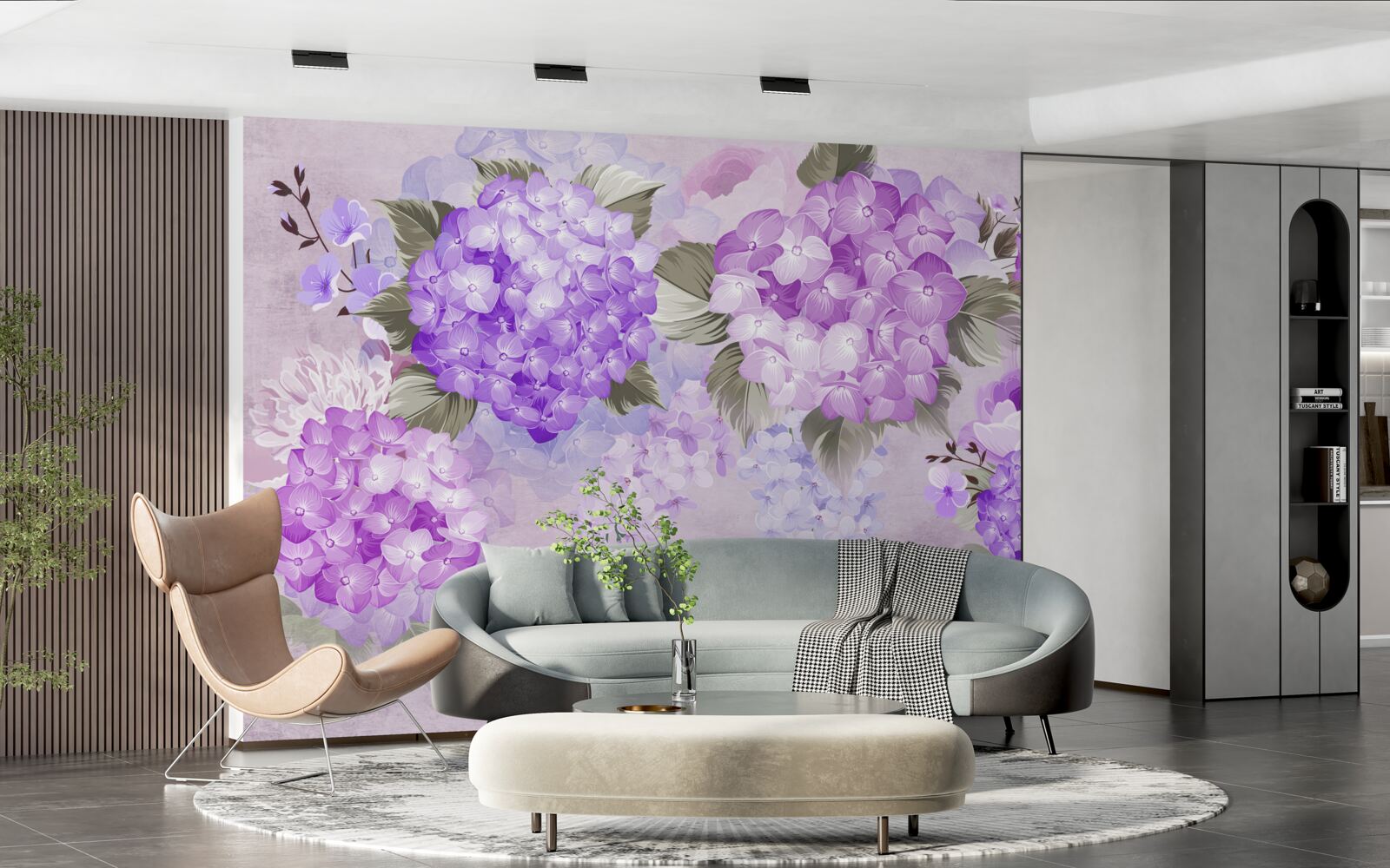 Papier peint combinaison de couleurs dans les tons de violet