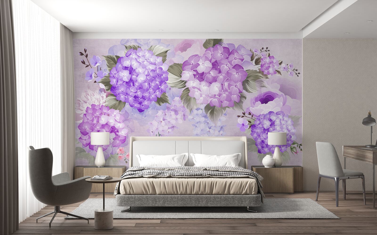 Papier peint combinaison de couleurs dans les tons de violet