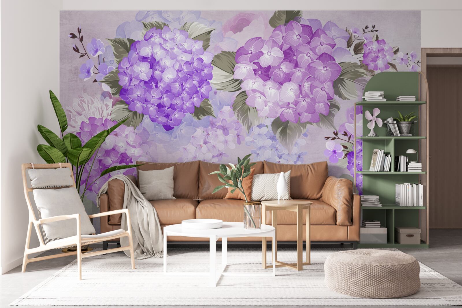 Papier peint combinaison de couleurs dans les tons de violet