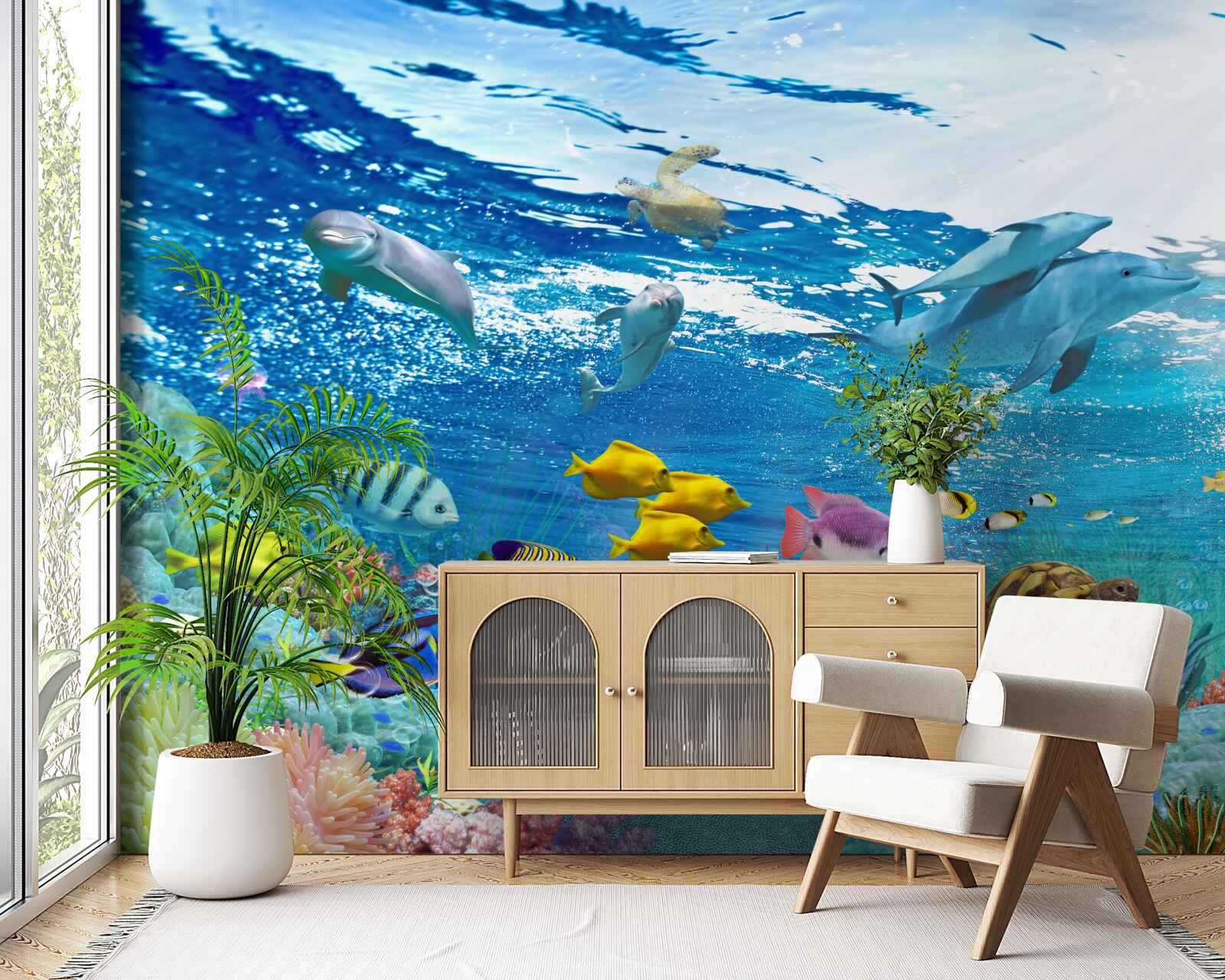 Papier peint l'incroyable univers sous-marin