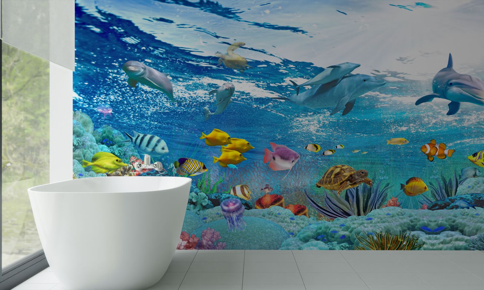 Papier peint l'incroyable univers sous-marin