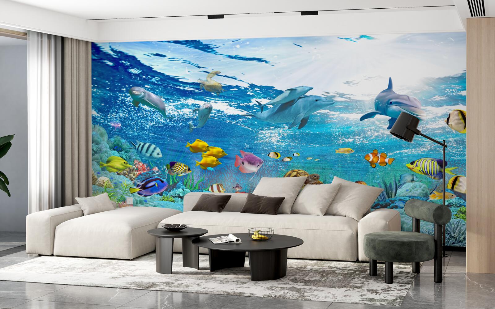 Papier peint l'incroyable univers sous-marin