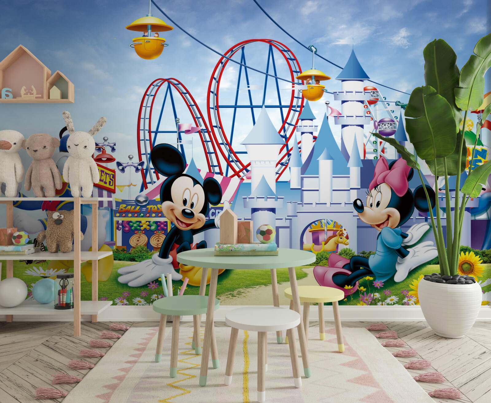 Papier peint les principaux personnages de disney
