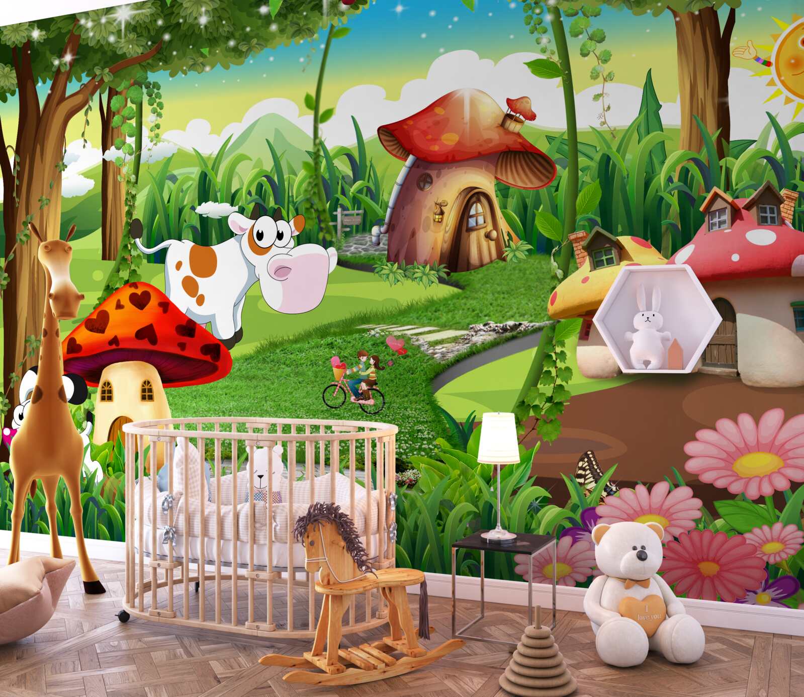 Papier peint royaume magique pour les enfants