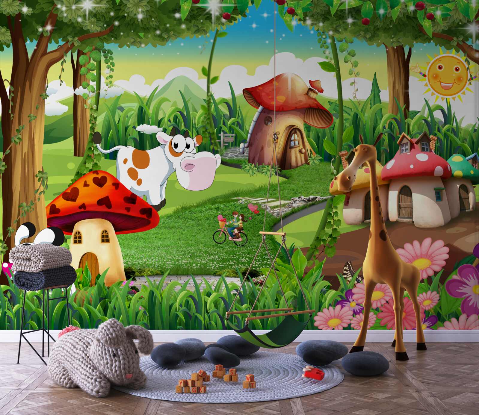 Papier peint royaume magique pour les enfants