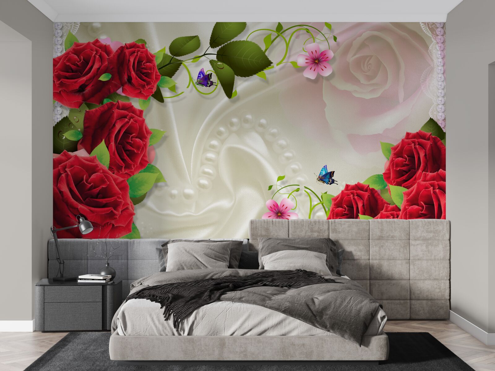 Papier peint le syndrome de la pierre et de la rose rouge