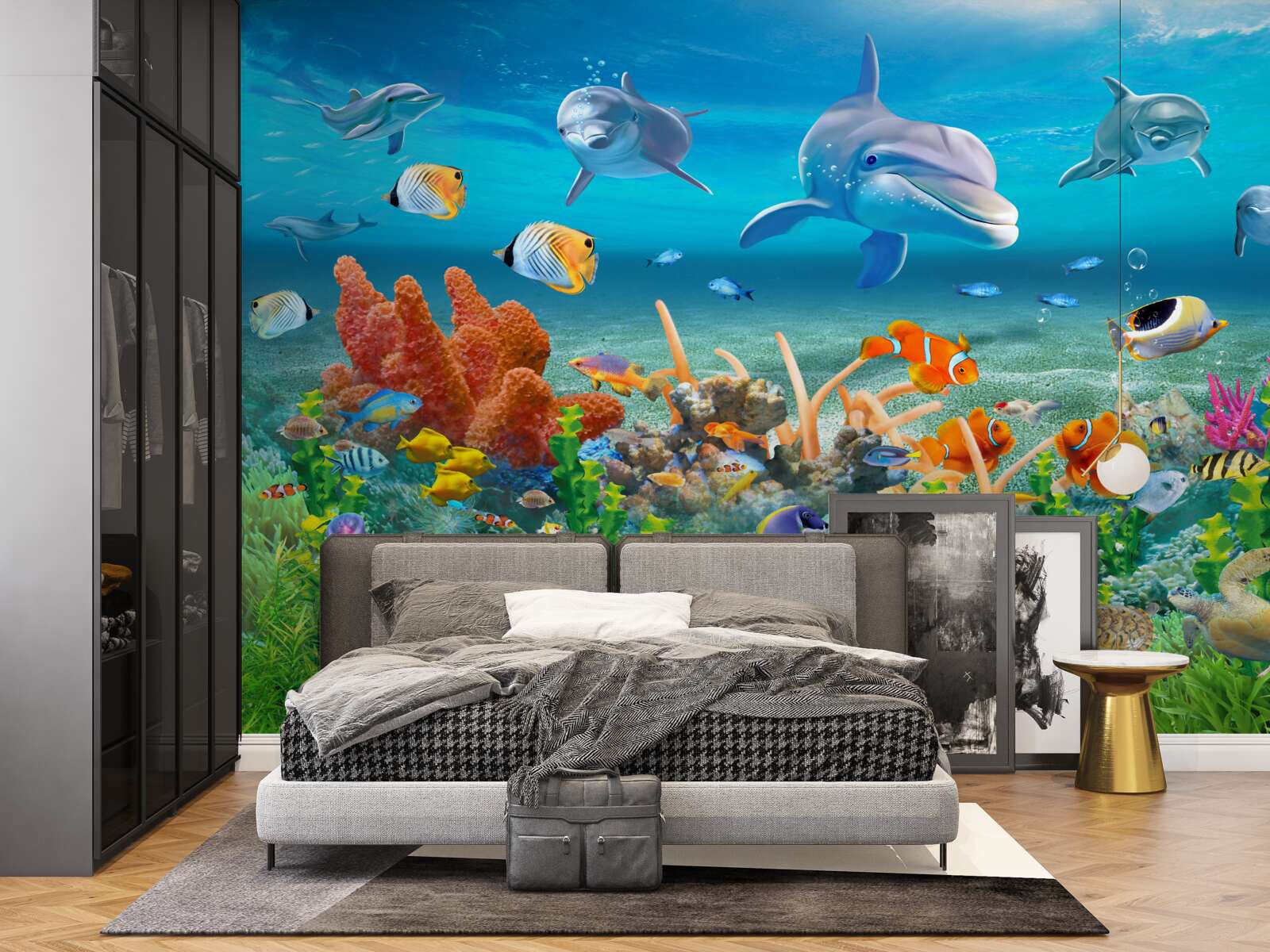 Papier peint un univers sous-marin coloré