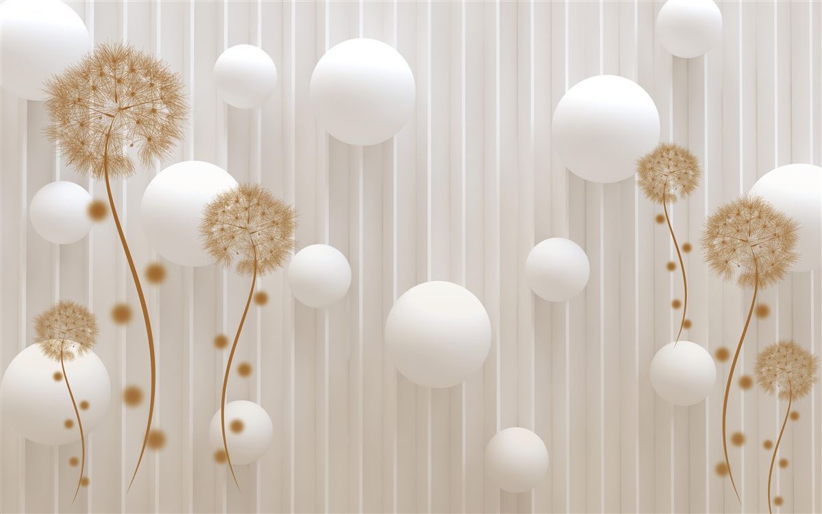 Papier peint des mille-pattes scintillants et des boules blanches flottant légèrement dans l'air