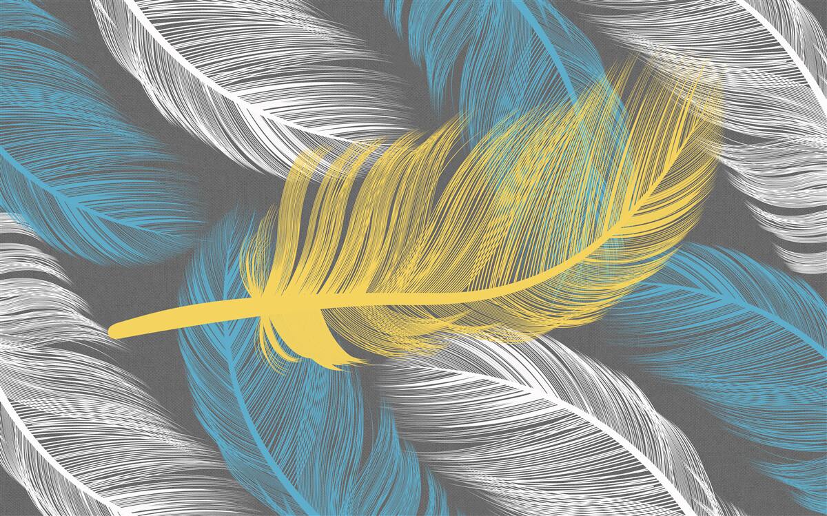 Papier peint le fond est constitué de nombreuses plumes