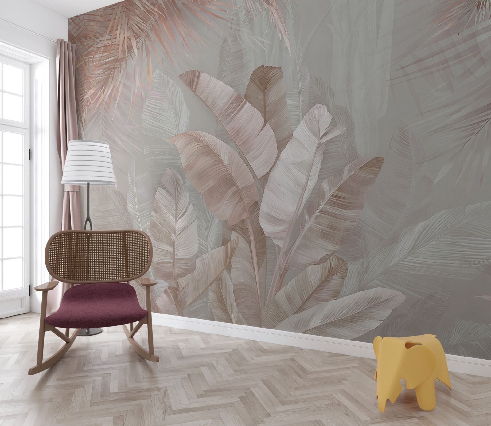 Papier peint matinée tropicale pleine de tendresse