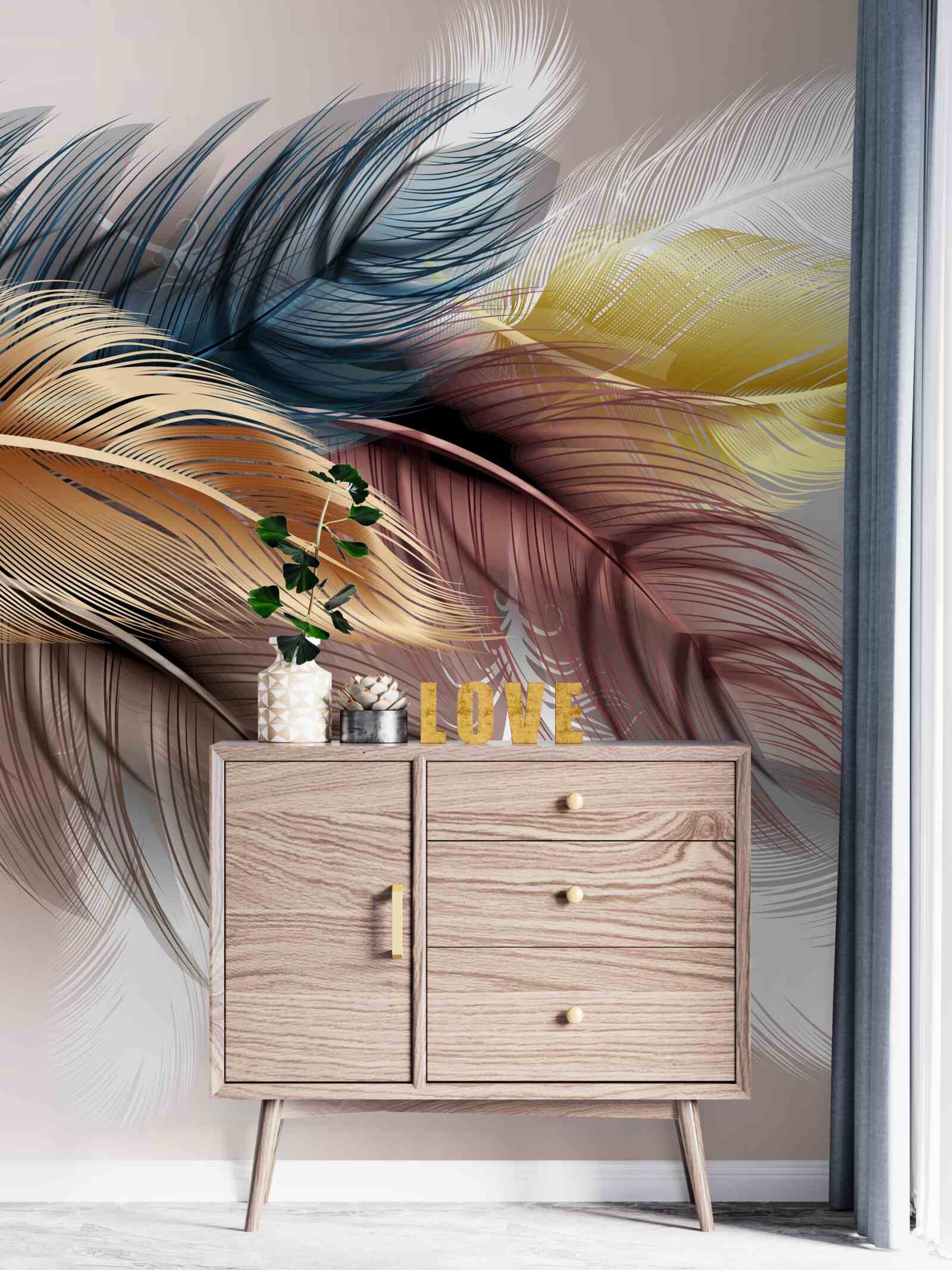 Papier peint le plumage brillant des oiseaux