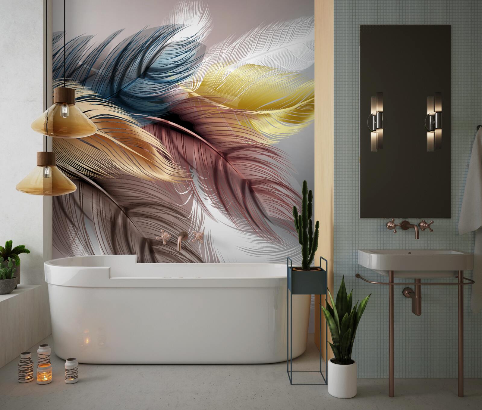 Papier peint le plumage brillant des oiseaux