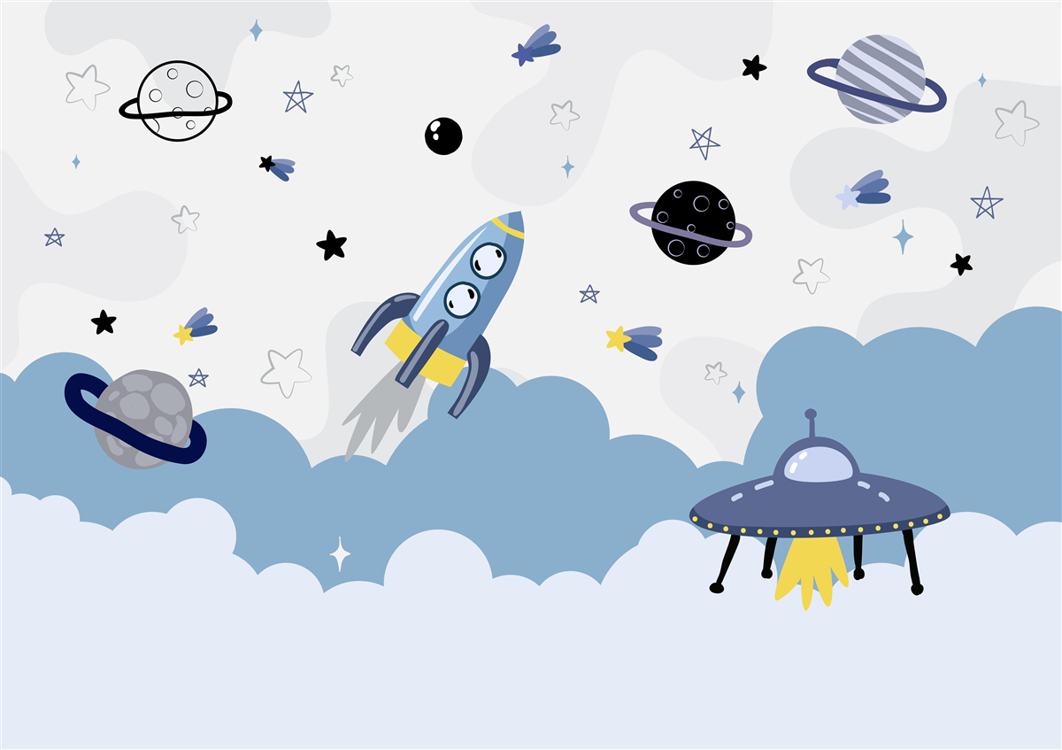 Papier peint les enfants sur l'espace