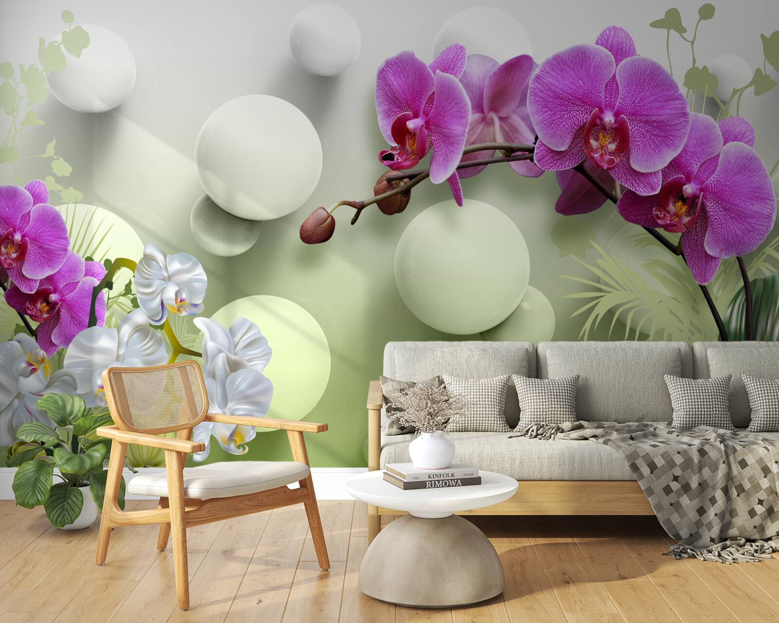 Papier peint des orchidées fascinantes à l'éclat fantaisiste