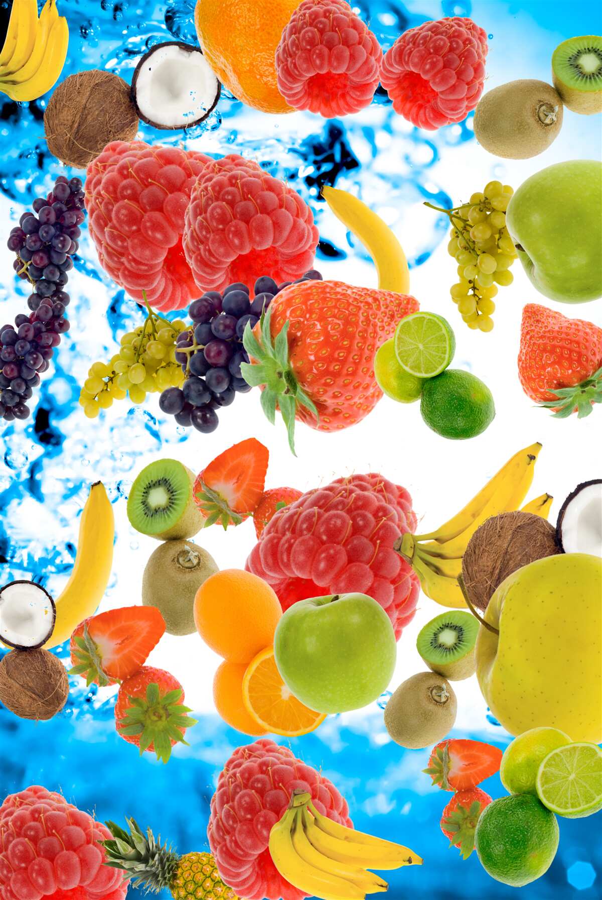 Papier peint un assortiment de fruits aux couleurs vives