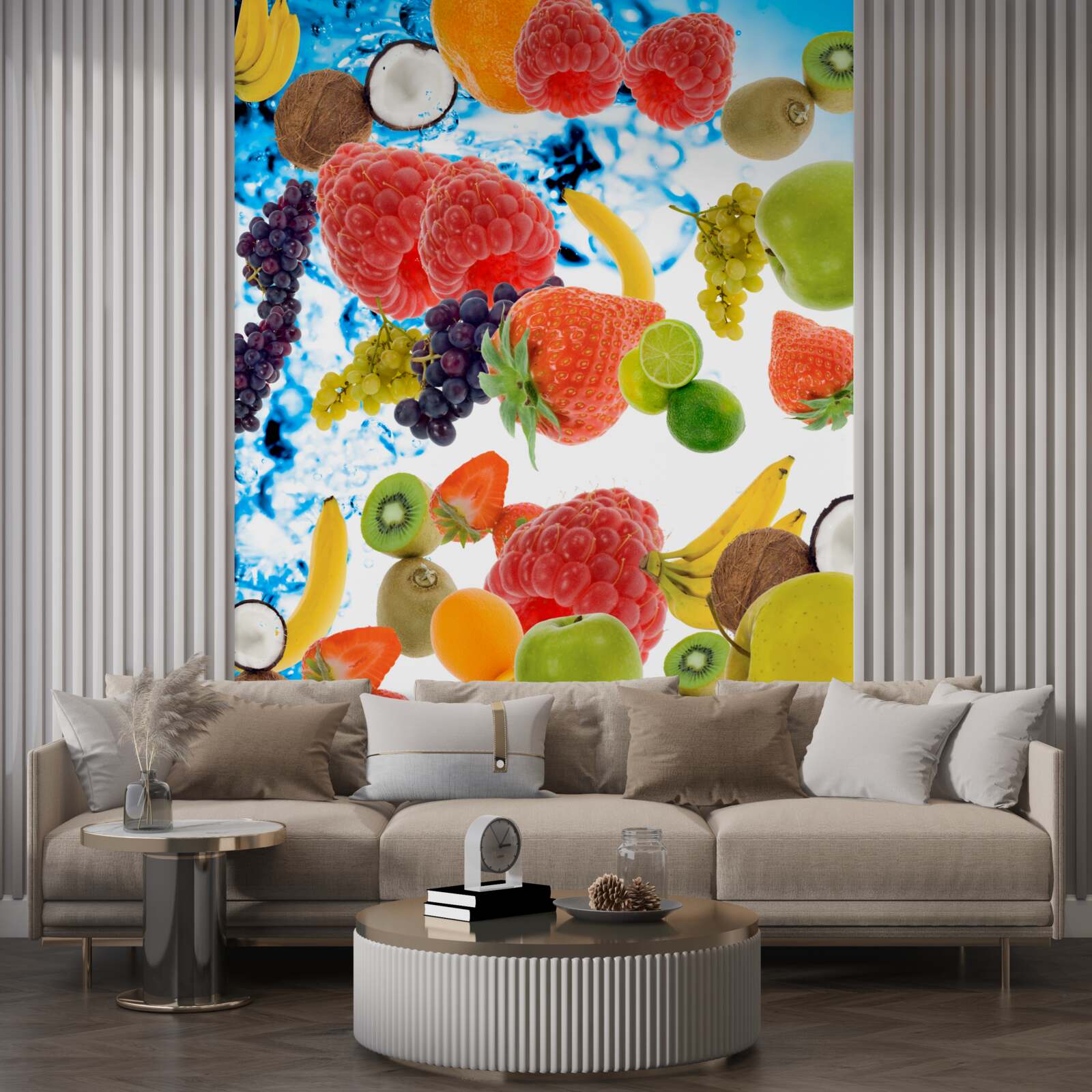Papier peint un assortiment de fruits aux couleurs vives