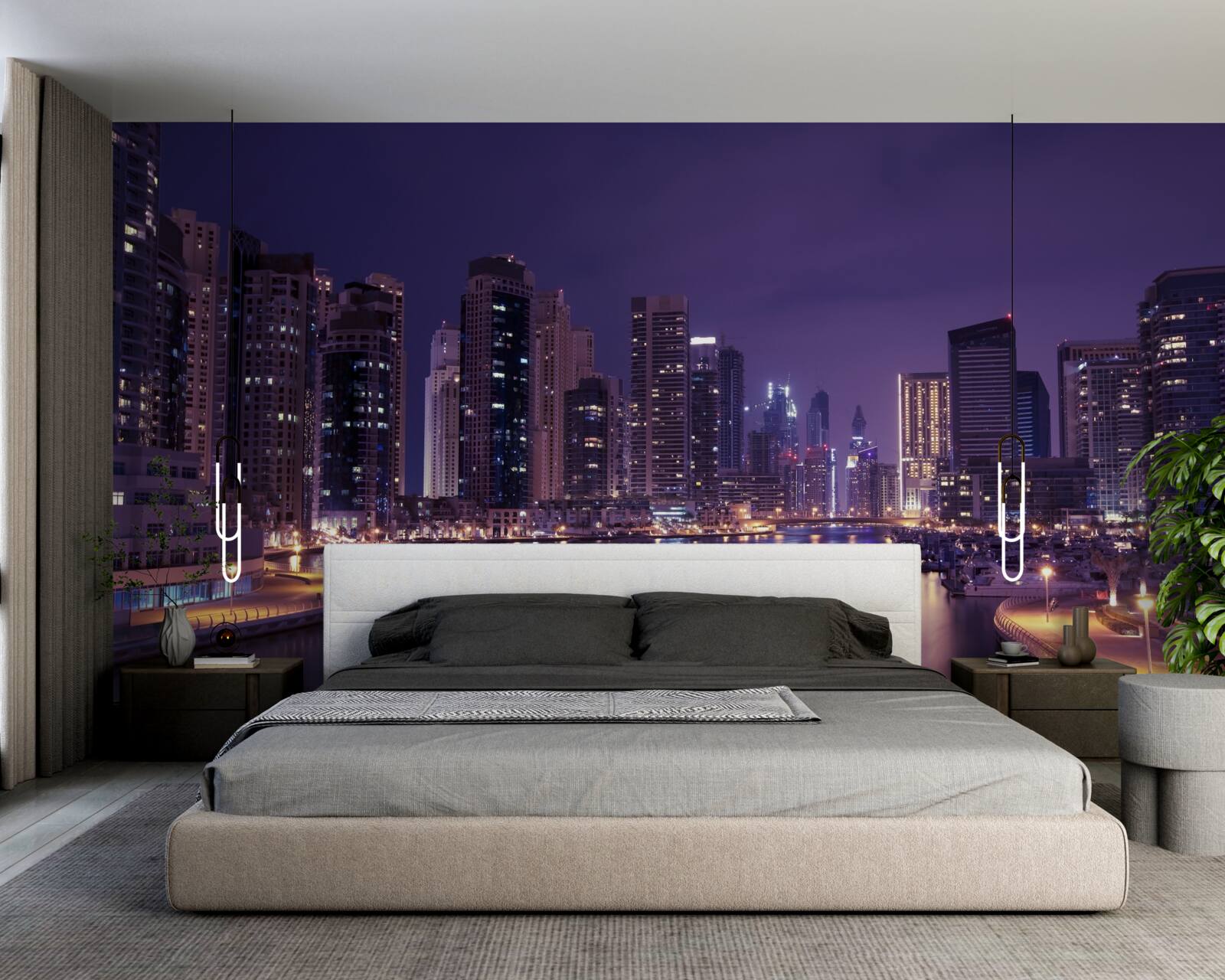 Papier peint gratte-ciel de chicago la nuit