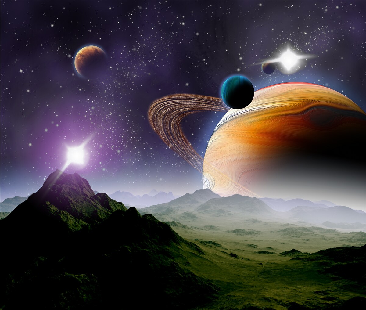 Papier peint l'espace magique des étoiles
