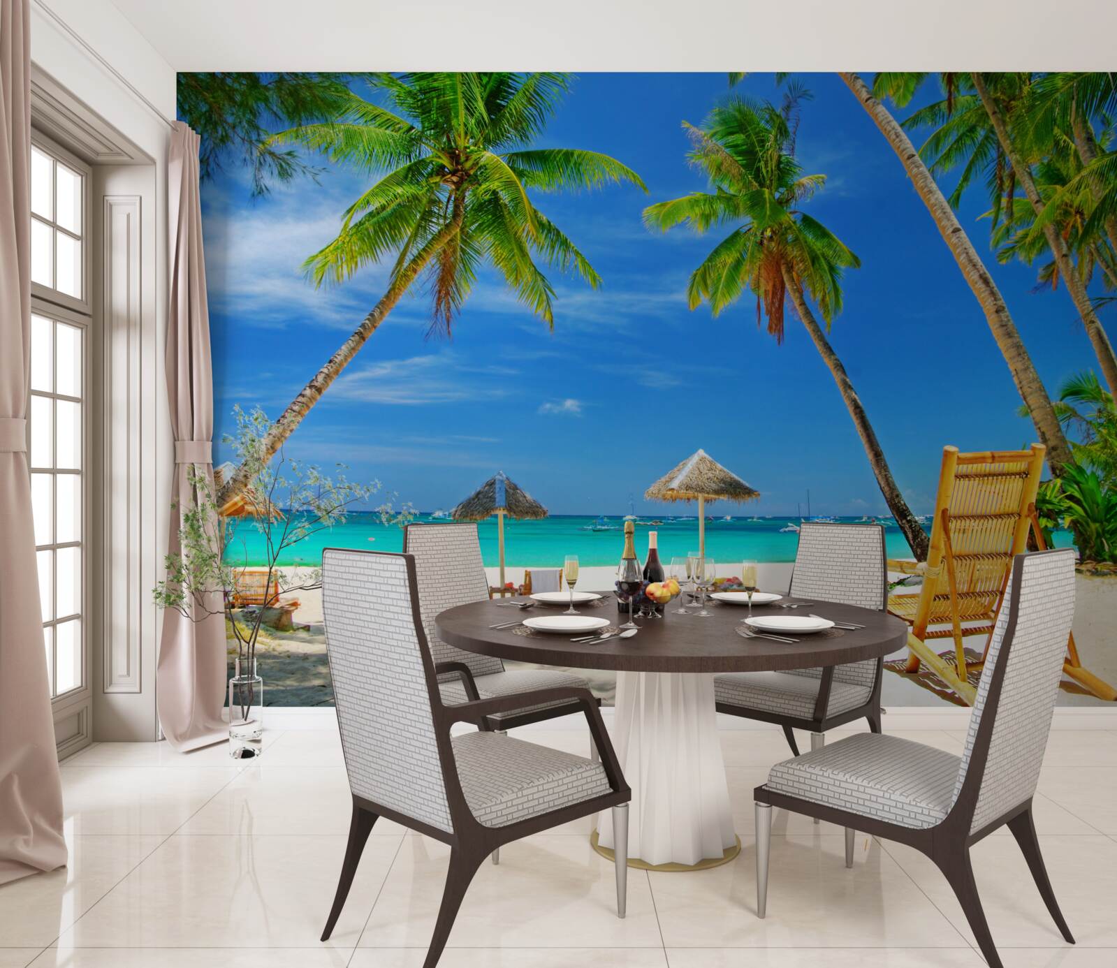 Papier peint détente sur une côte tropicale
