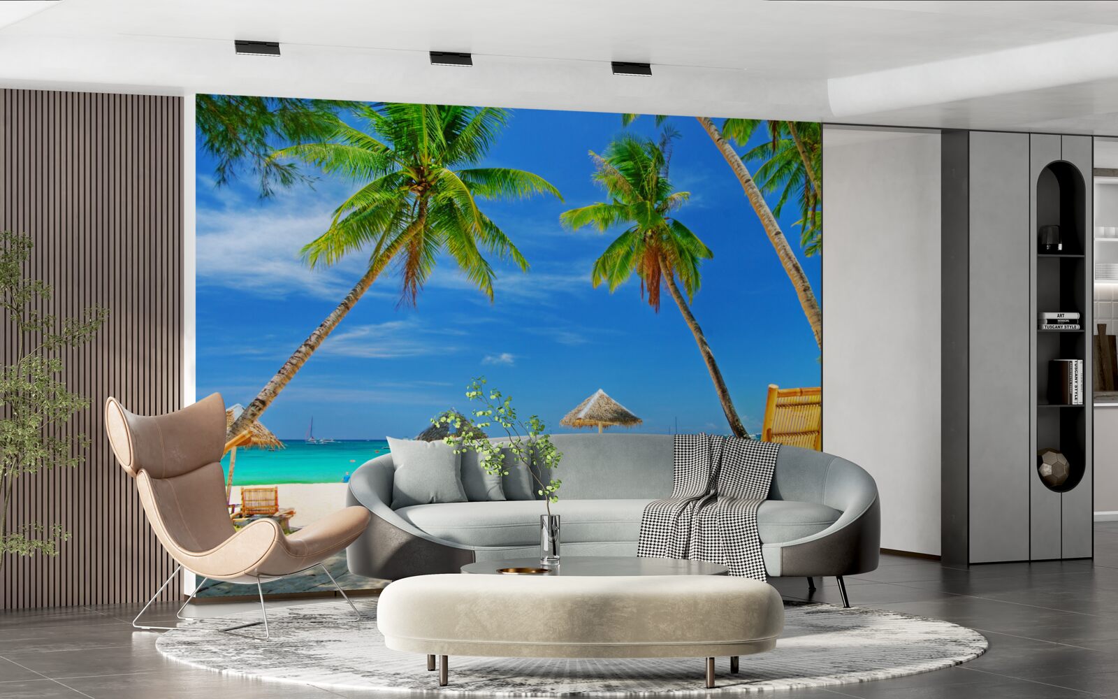 Papier peint détente sur une côte tropicale