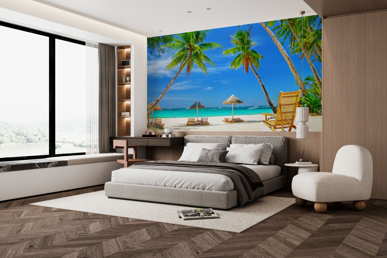 Papier peint détente sur une côte tropicale