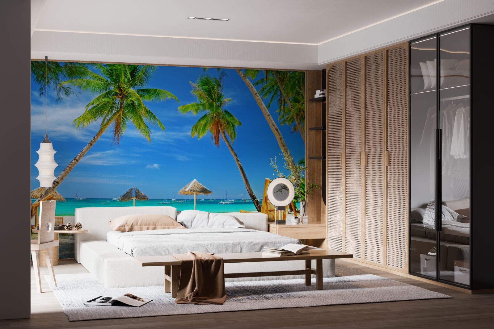 Papier peint détente sur une côte tropicale