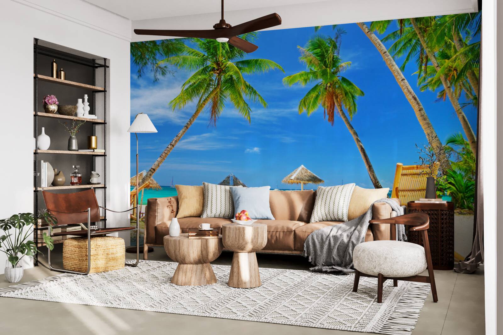 Papier peint détente sur une côte tropicale