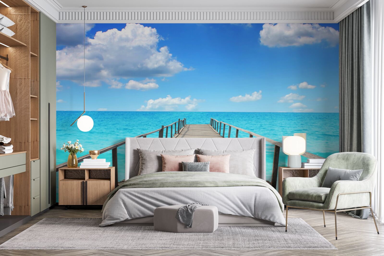 Papier peint tomber dans une mer sans limites