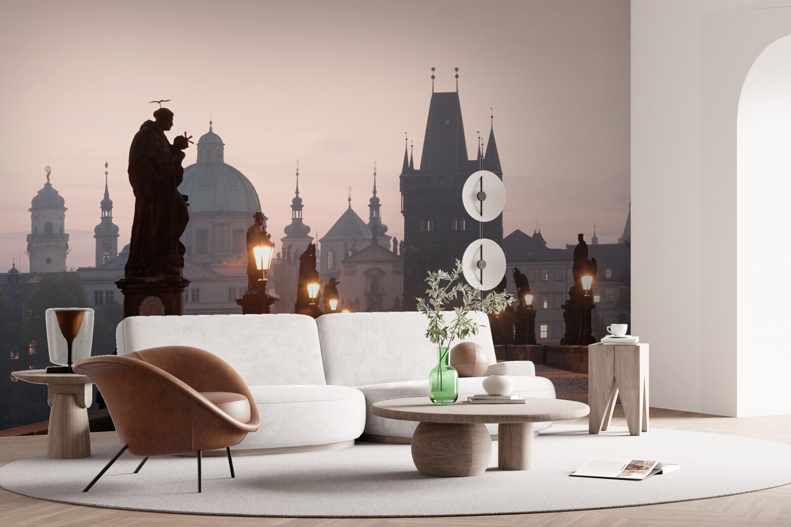 Papier peint Le vieux Prague et son pont Charles