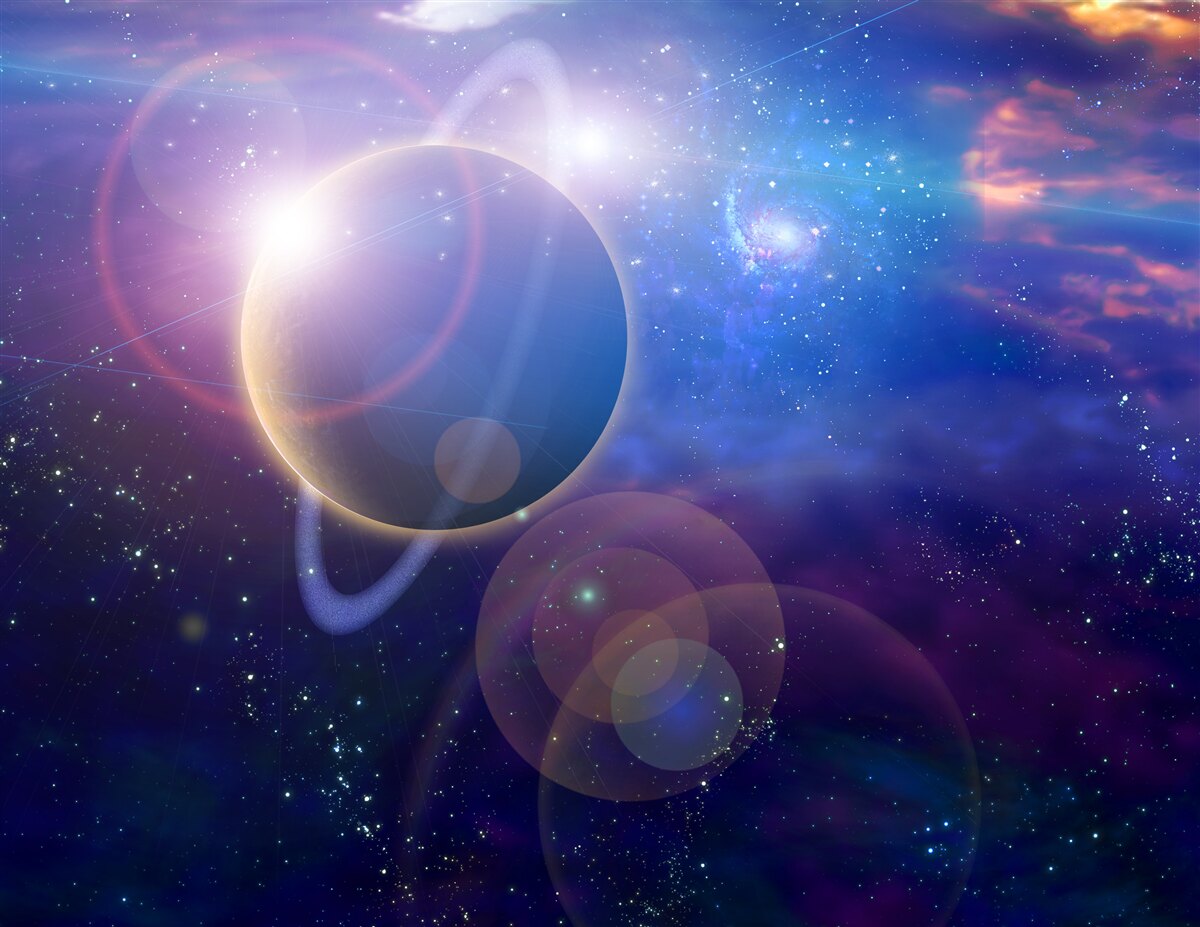 Papier peint étoiles sur une planète céleste