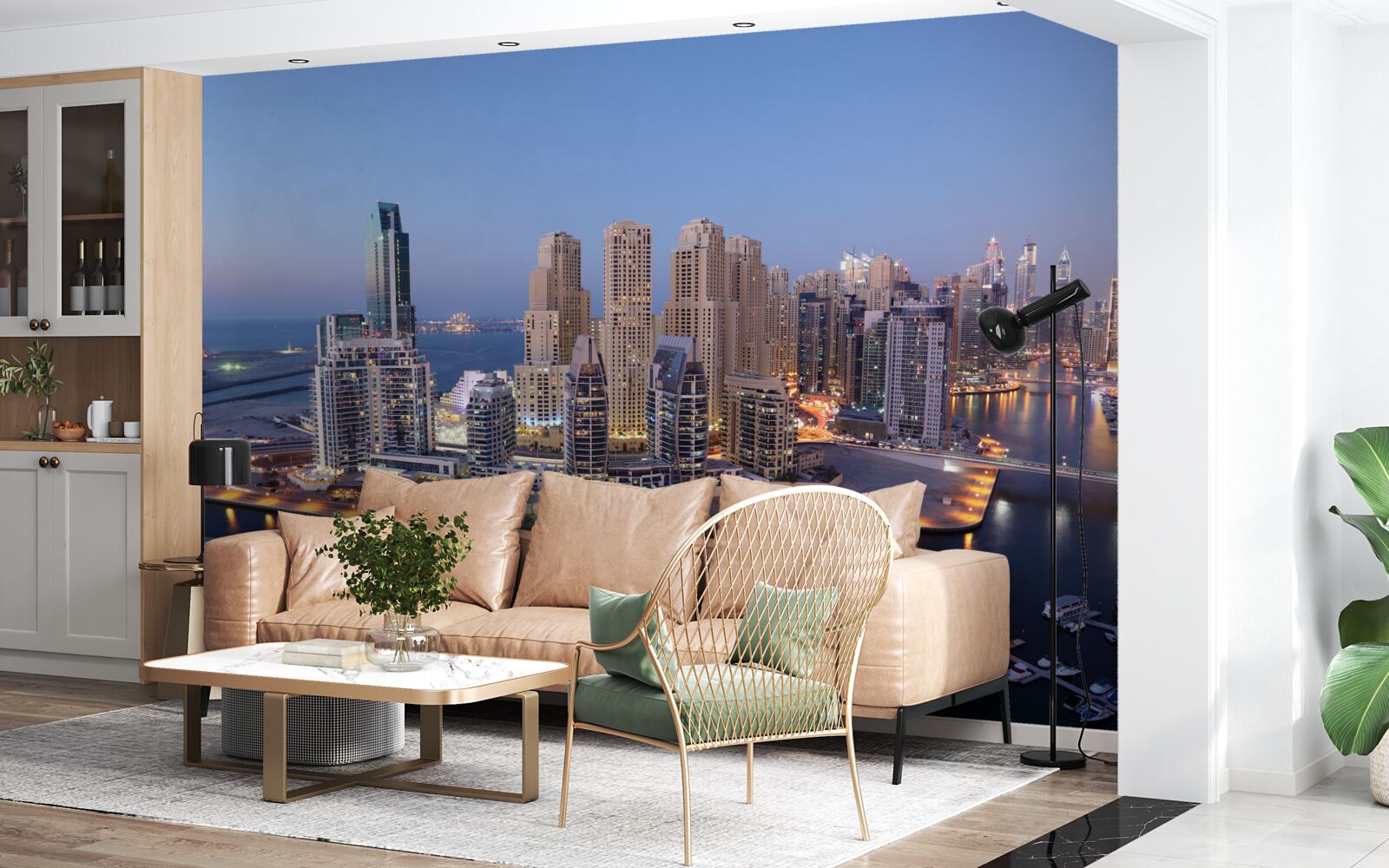 Papier peint coucher de soleil sur dubai