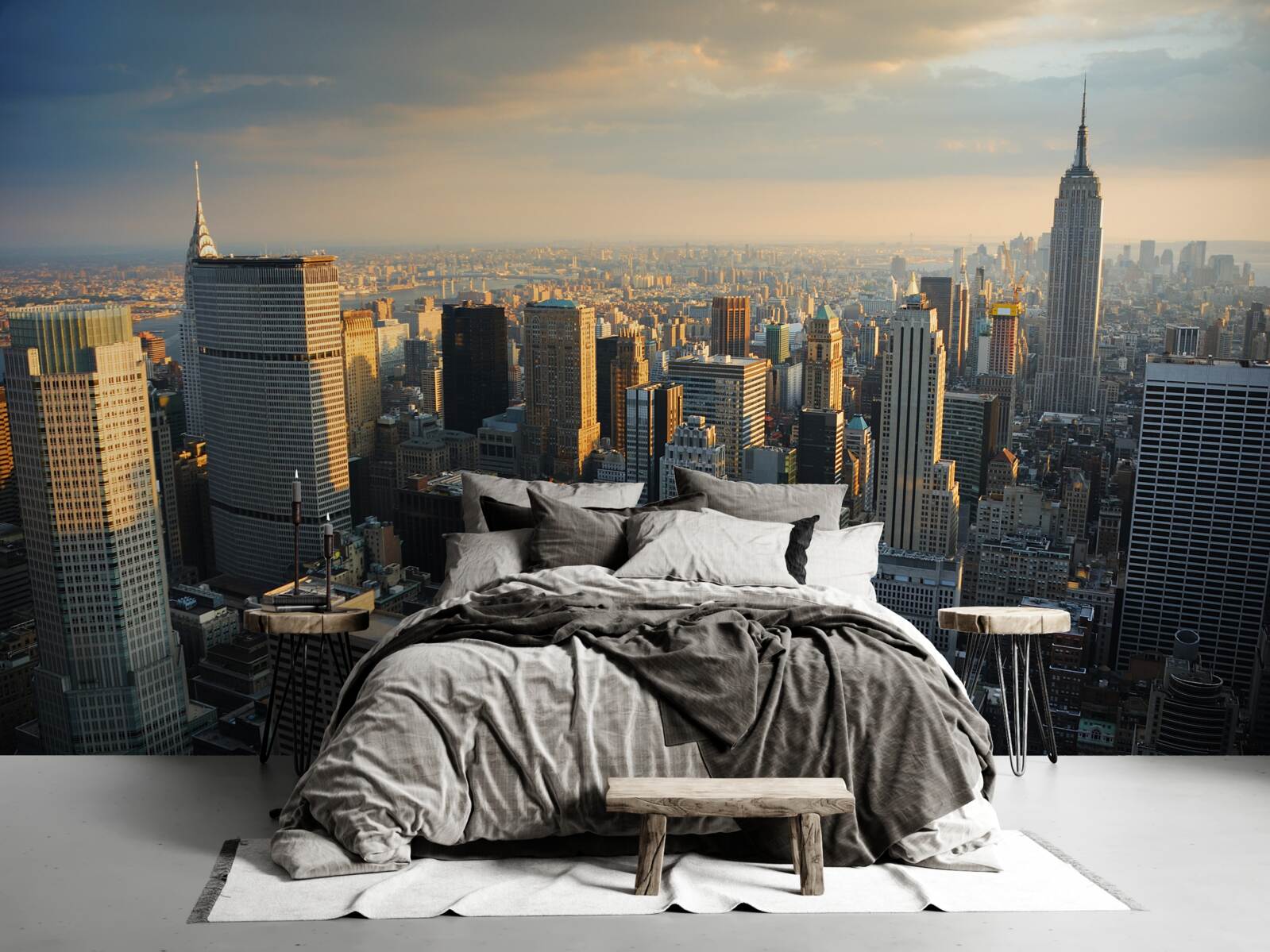 Papier peint les gratte-ciel de new york a la naissance du jour