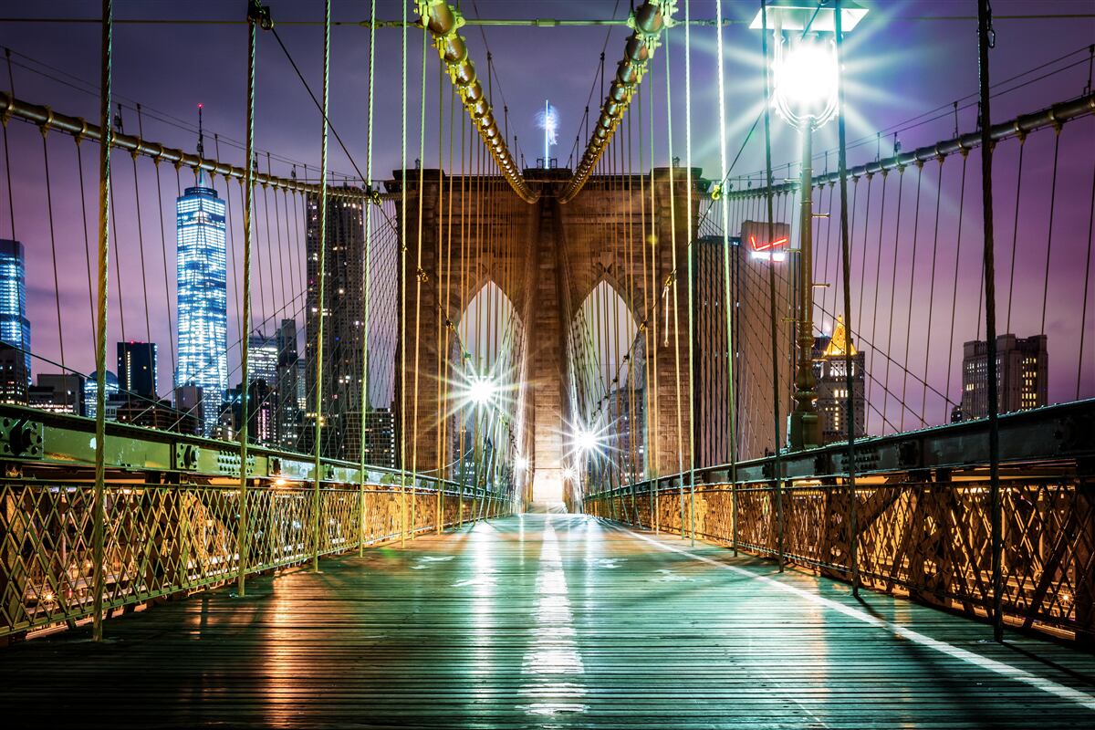 Papier peint le pont de brooklyn pour les piétons