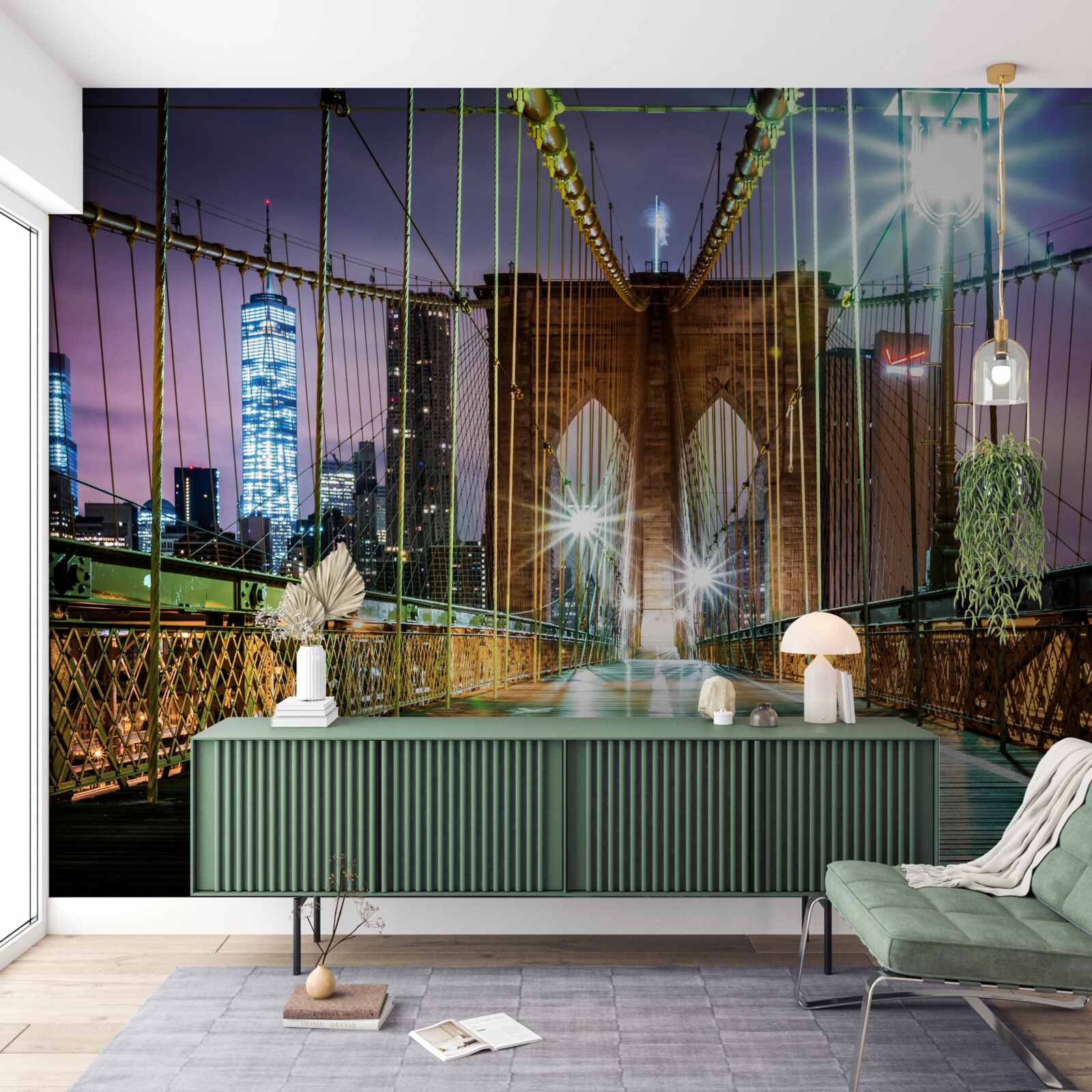 Papier peint le pont de brooklyn pour les piétons