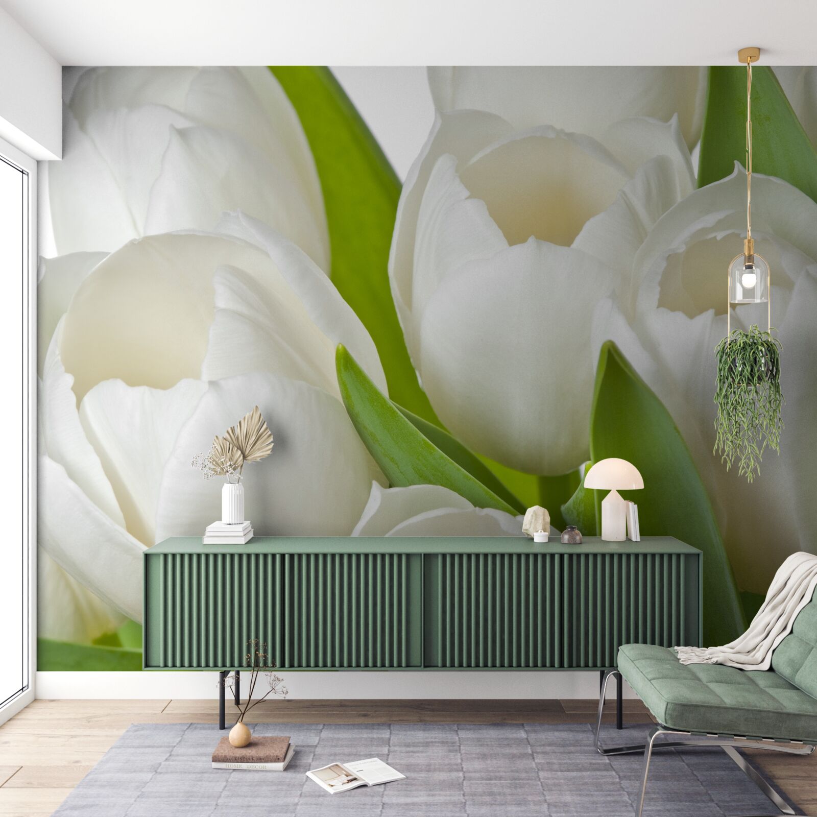 Papier peint magnifiques tulipes lumineuses