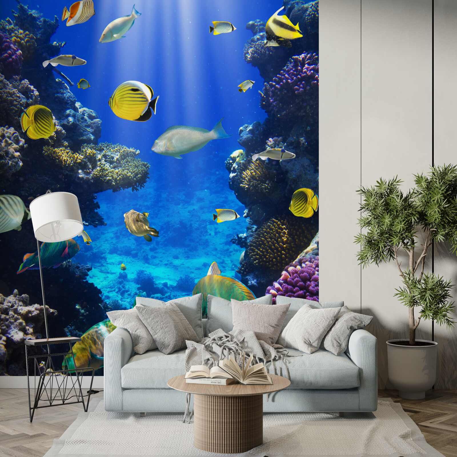 Papier peint les poissons des récifs coralliens de l'océan