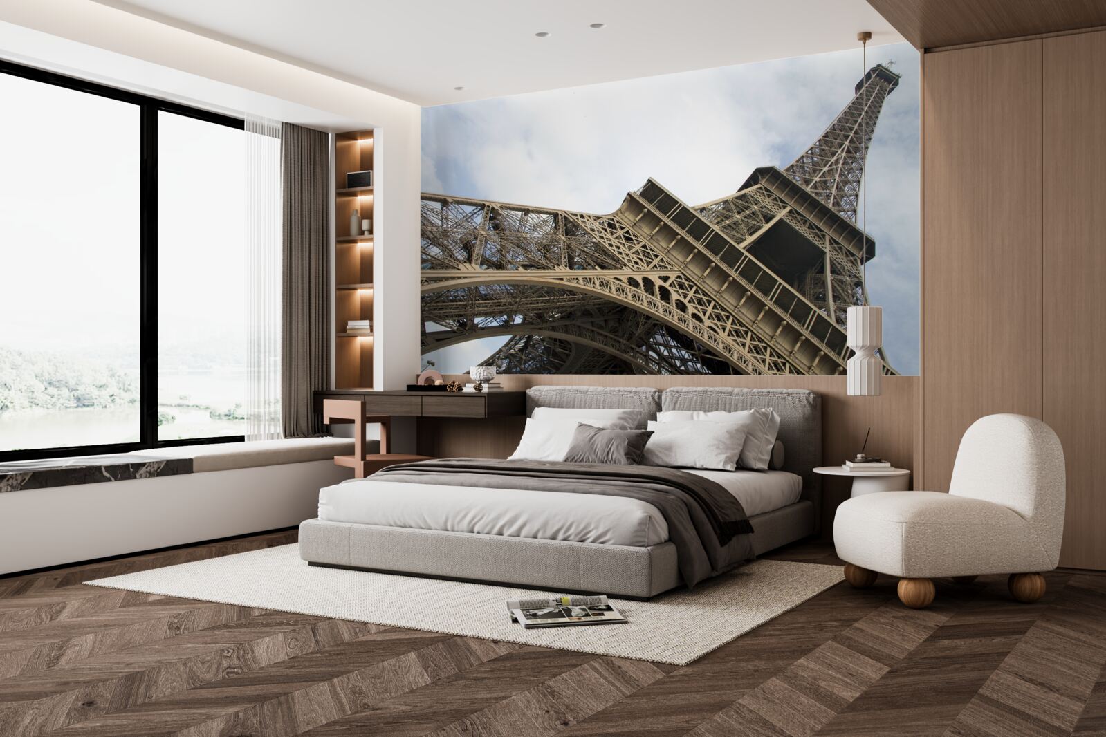 Papier peint regarder la tour eiffel